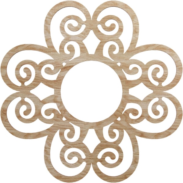 Ekena Millwork Cohen Wood Fretwork Pierced Ceiling Medallion, Red Oak, 22"OD x 7 1/2"ID x 1/4"T CMWP22X22X0250CORO - main